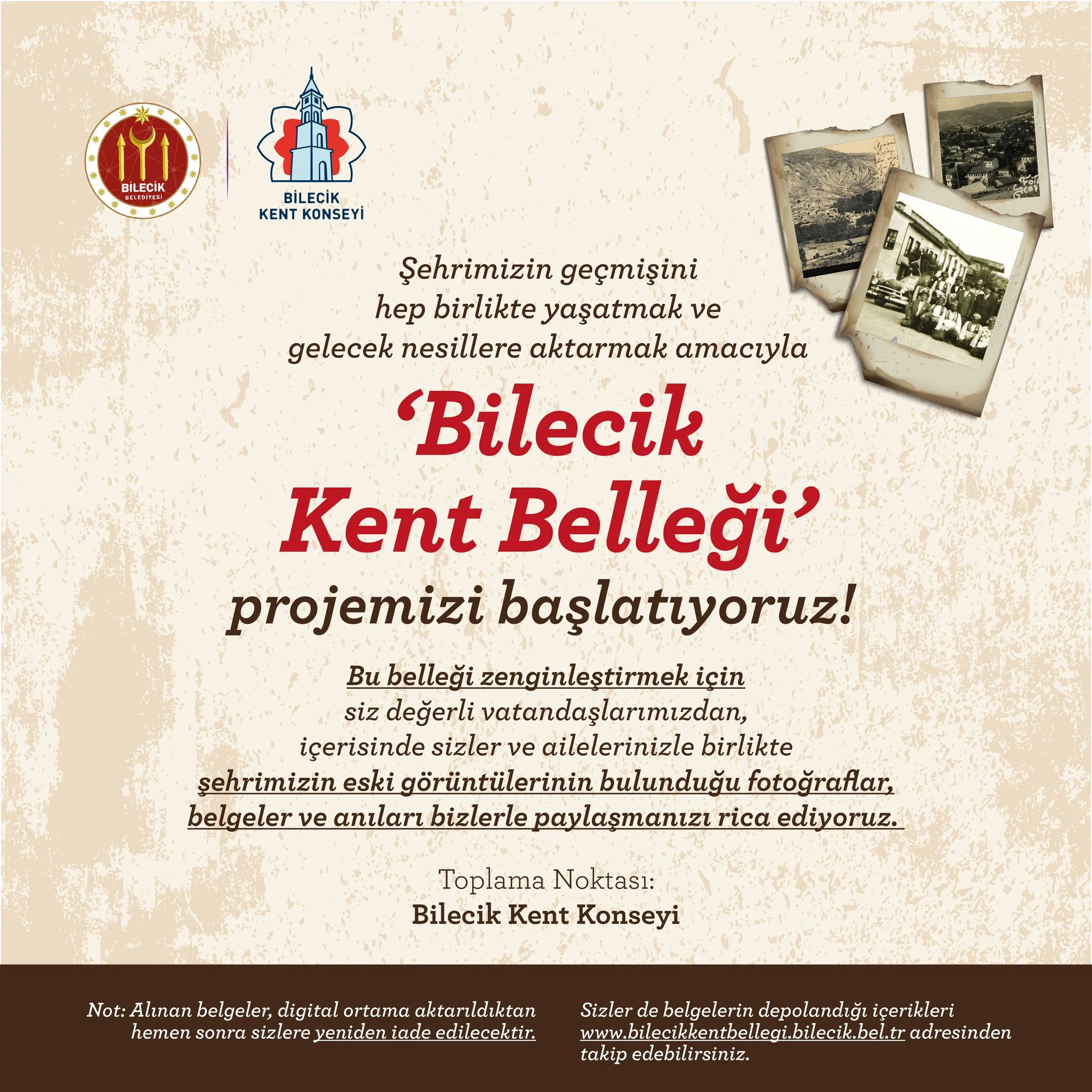 ŞEHRİMİZİN KENT BELLEĞİNİ BİRLİKTE OLUŞTURALIM