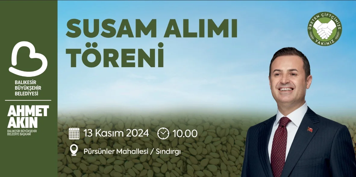 Büyükşehir’den susam üreticisine destek