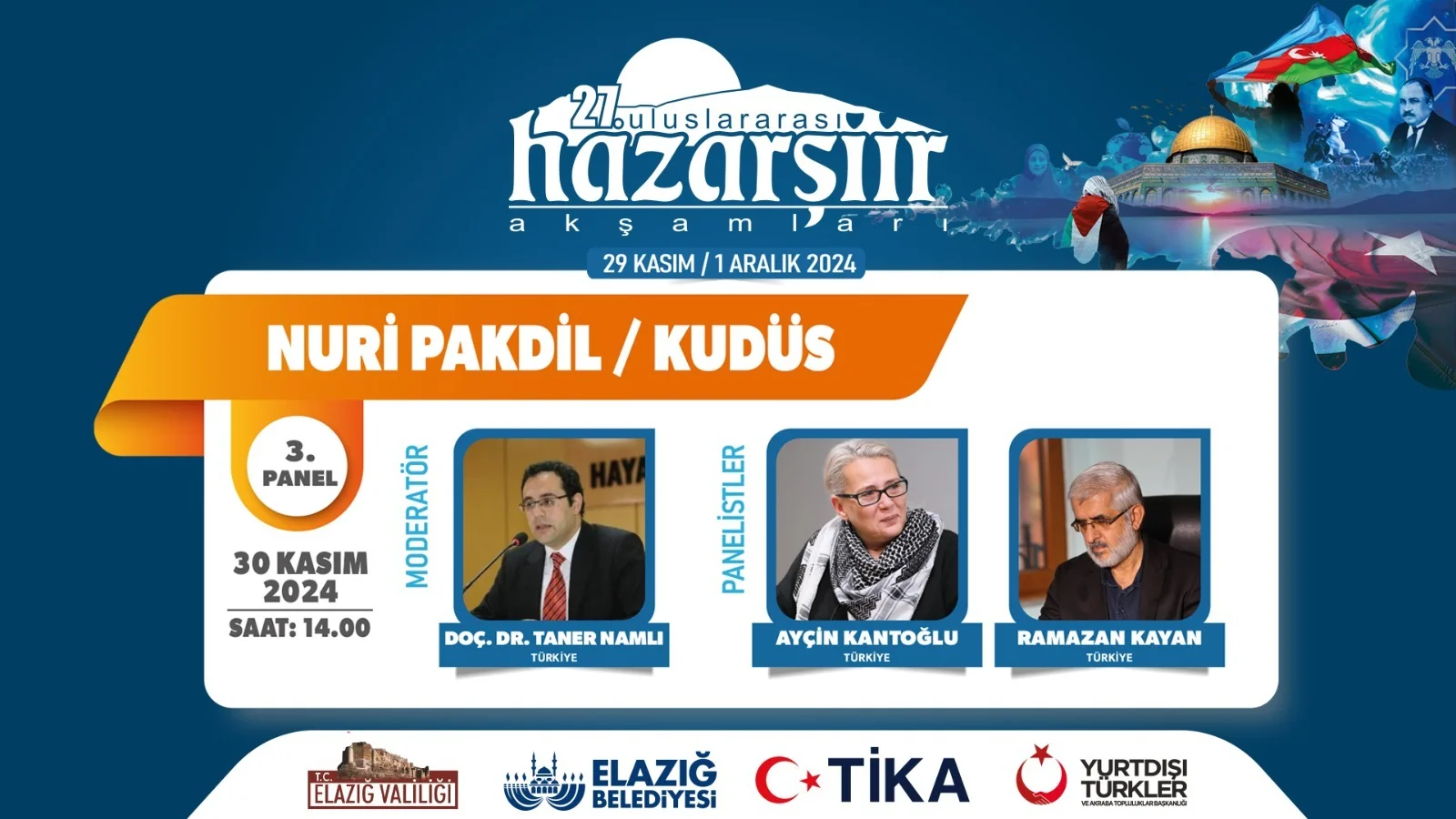 Elazığ Belediyesi’nin Düzenleyeceği 27. Uluslararası Hazar Şiir Akşamları, Başlıyor