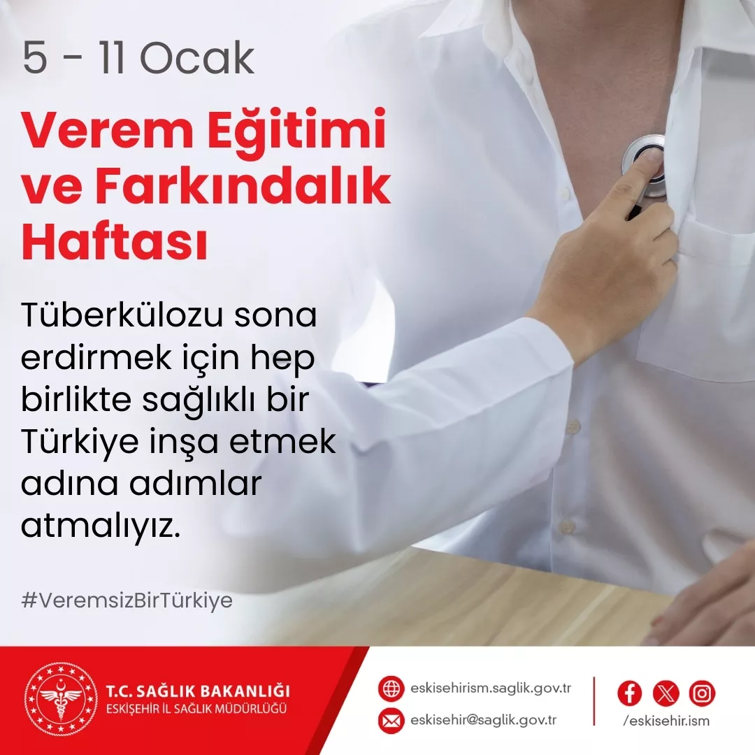 İl Sağlık Müdürümüz Doç. Dr. Yaşar Bildirici’nin 05-11 Ocak 2025 Verem Eğitim ve Propaganda Haftası Kapsamında Yaptığı Basın Açıklaması