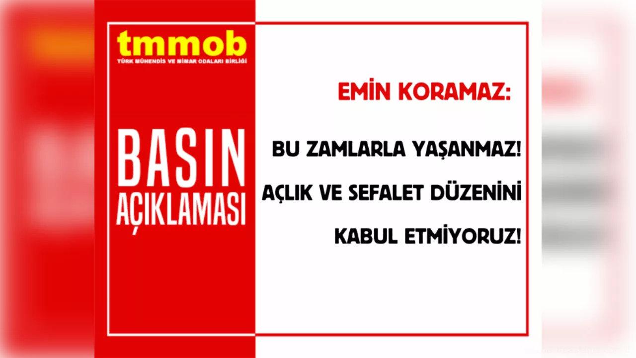 BU ZAMLARLA YAŞANMAZ AÇLIK VE SEFALET DÜZENİNİ KABUL ETMİYORUZ!