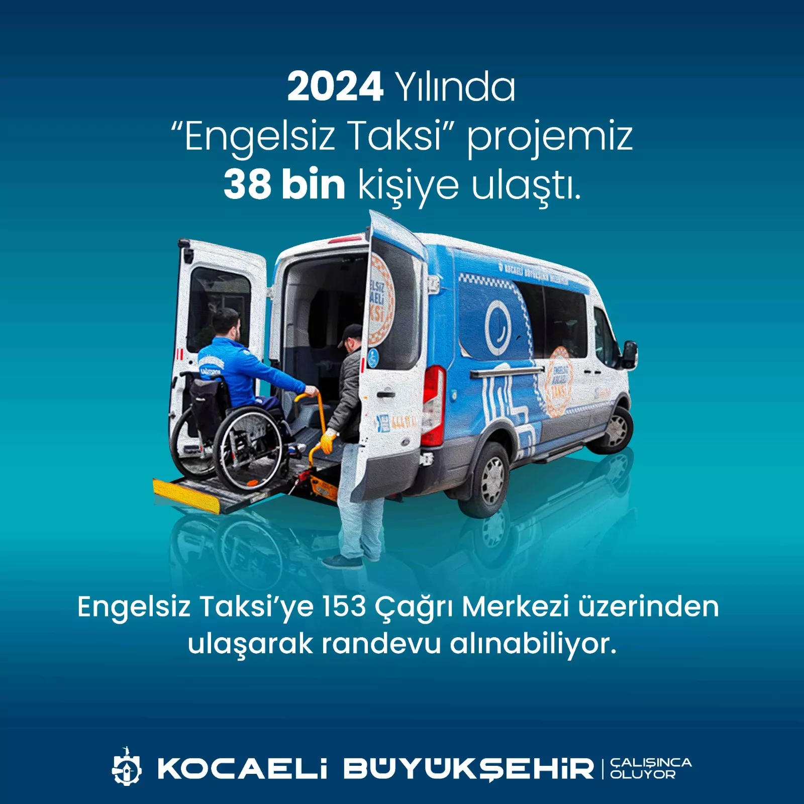 “Engelsiz Taksi” 2024’te 38 bin kişiye ulaştı