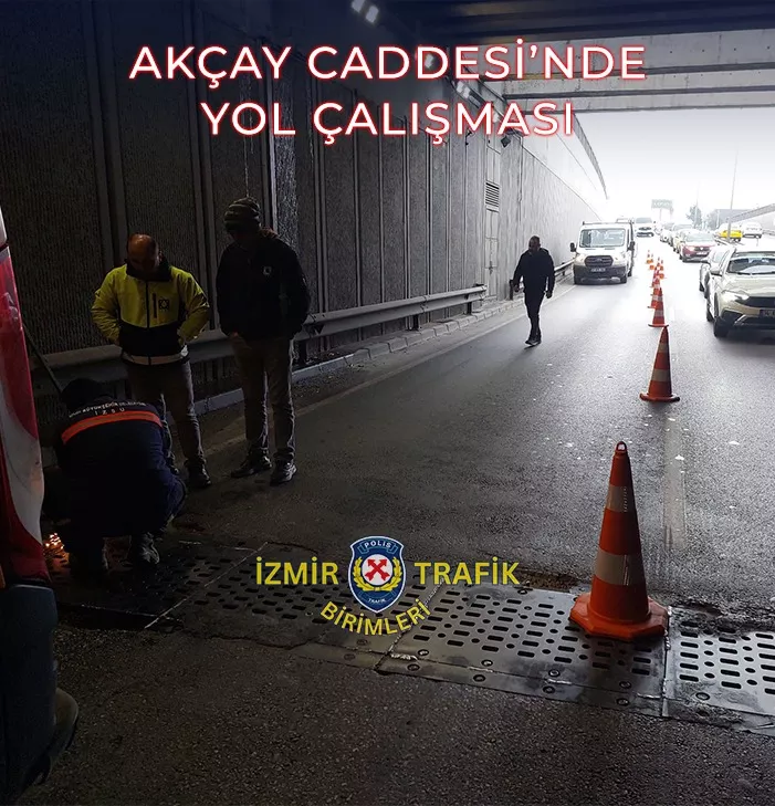 AKÇAY CADDESİ'NDE YOL ÇALIŞMASI