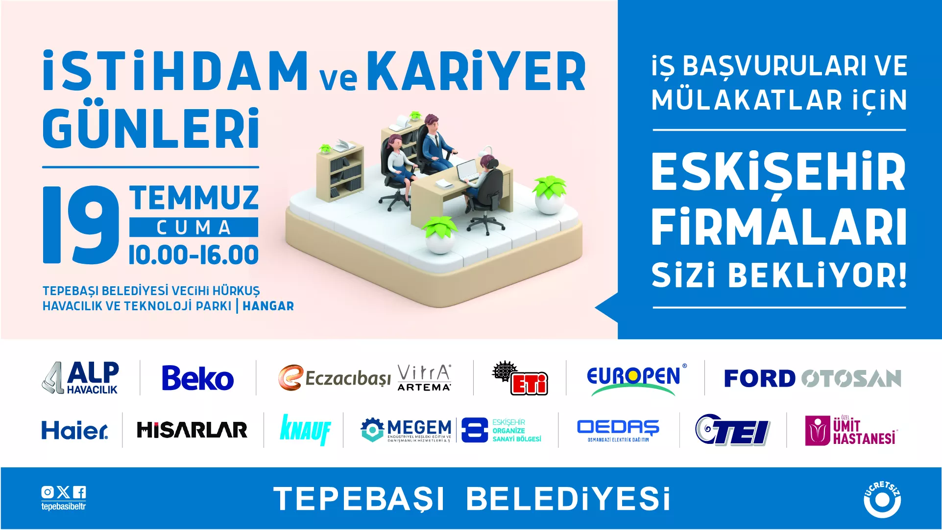 İŞ ARAYANLAR İÇİN İSTİHDAM VE KARİYER GÜNLERİ DÜZENLENECEK