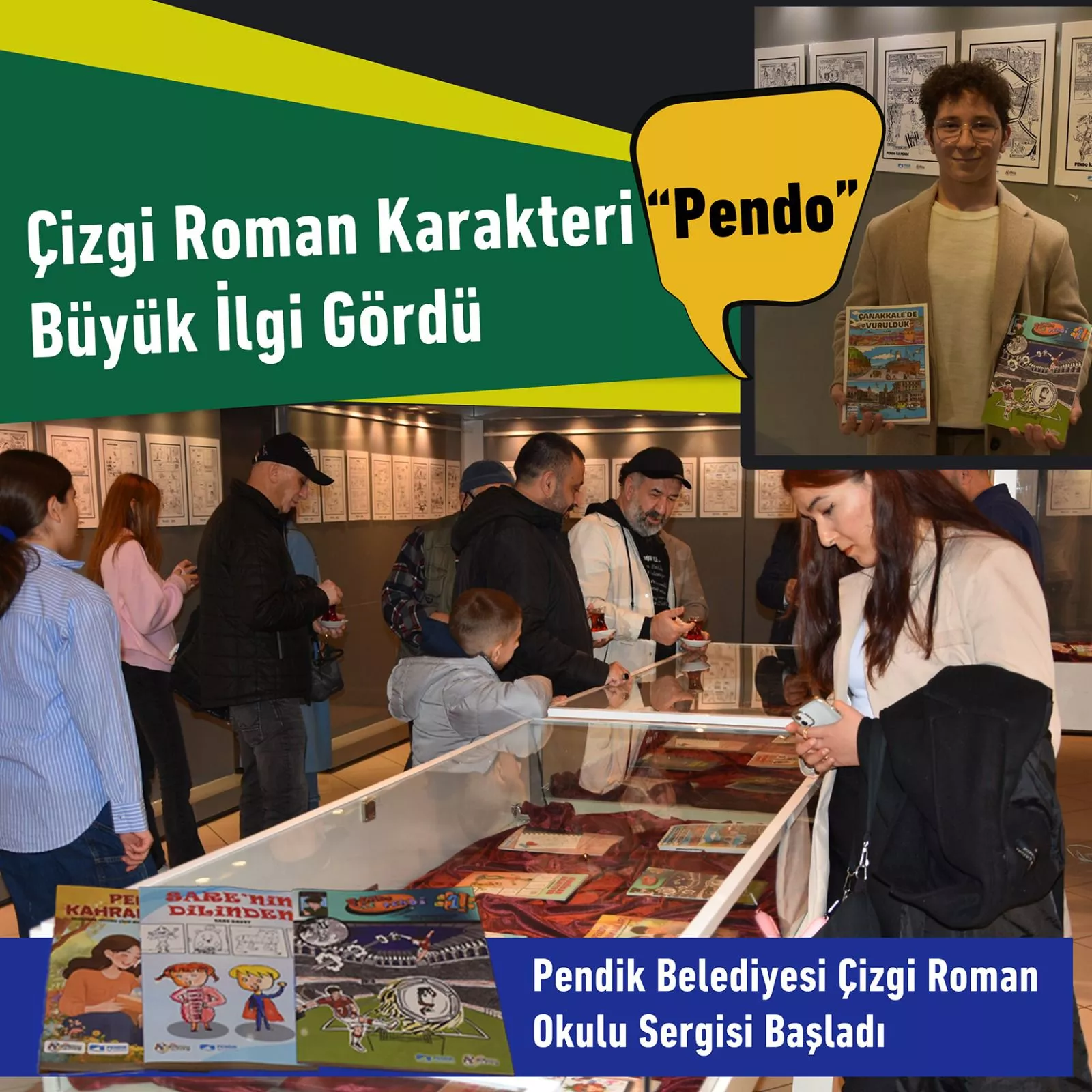 Pendik Belediyesi Çizgi Roman Okulu Sergisi Başladı