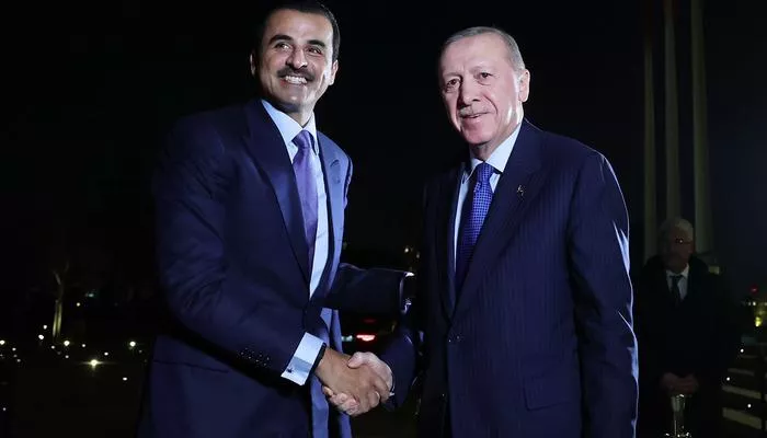 Cumhurbaşkanı Erdoğan, Katar Emiri Şeyh Al Sani ile bir araya geldi