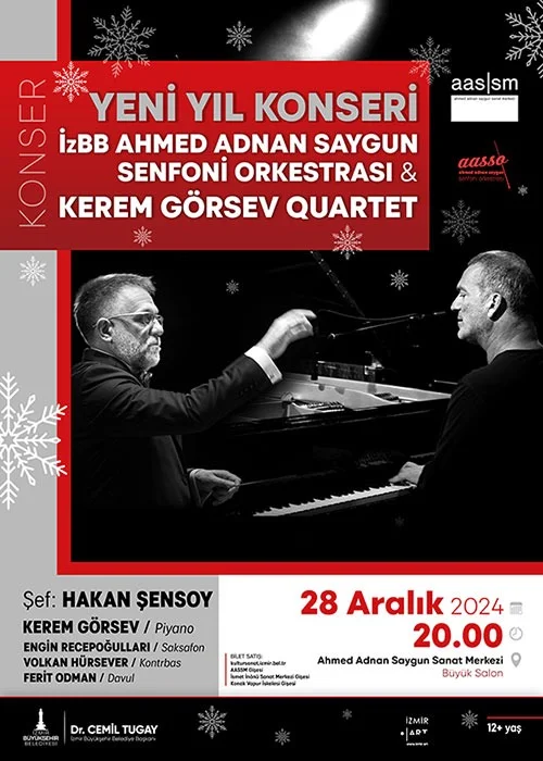 16. yıl onuruna muhteşem yeni yıl konseri AASSM'de Kerem Görsev Quartet gecesi