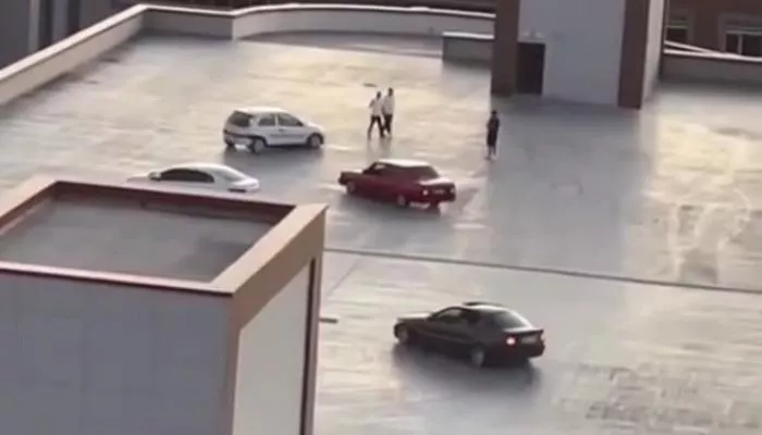 Yer: Ankara! Hastane otoparkında drift yaptı