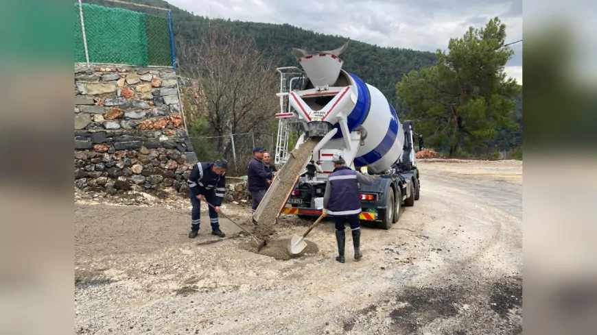 Alanya yollarında kış bakımı sürüyor