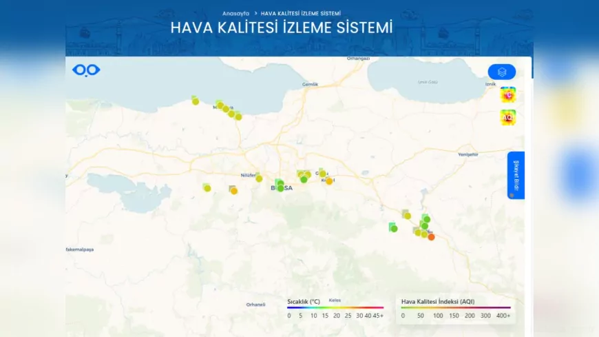 Bursa’nın hava kalitesi anlık takip edilebiliyor