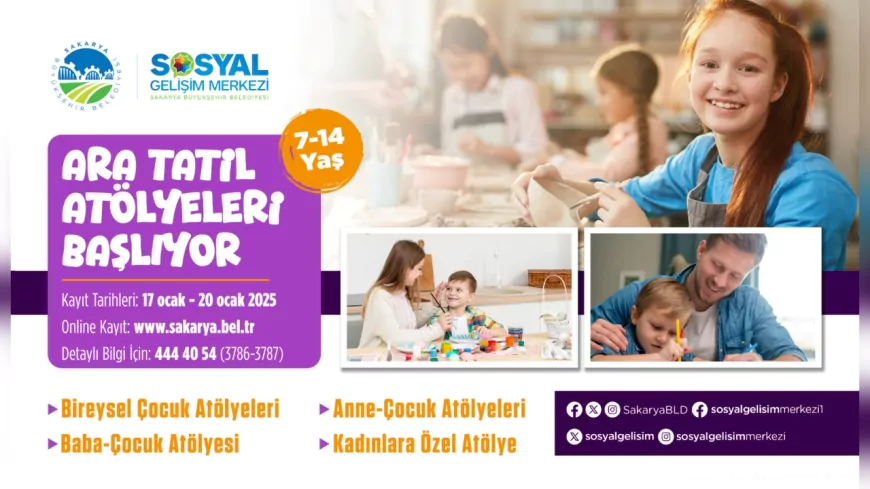 SGM’de Ara Tatil Atölyeleri için kayıtlar başladı