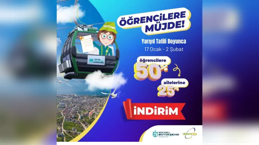 Karnesini getirene Kartepe Teleferiği yüzde 50 indirimli