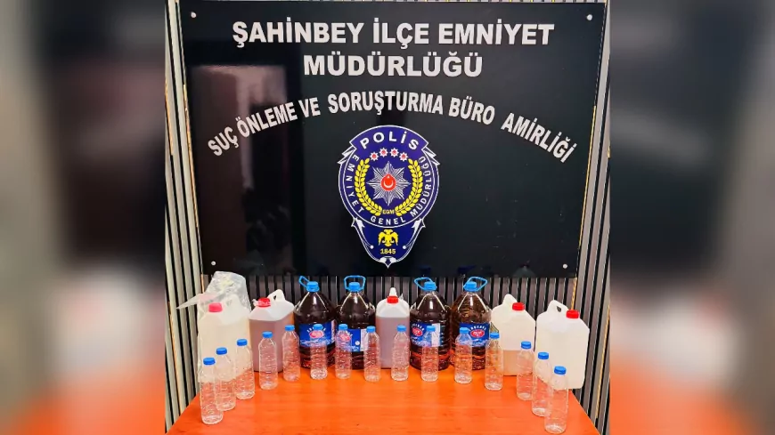 Gaziantep’te 55 Litre Sahte Alkol Ele Geçirildi