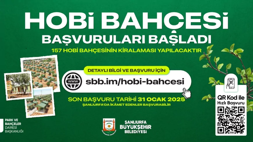 HOBİ BAHÇESİ KİRALAMA BAŞVURULARI BAŞLADI