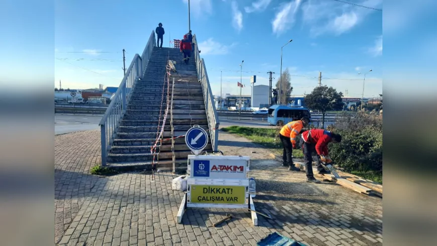 Büyükşehir’den Gebze’de üst geçit tadilatı