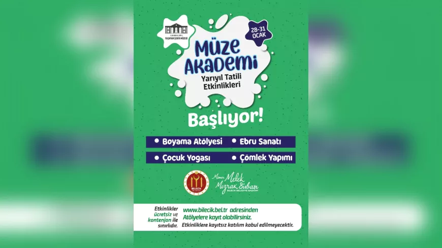 Haydi Çocuklar! Müze Akademi Yarıyıl Tatili Etkinliklerinde Buluşalım