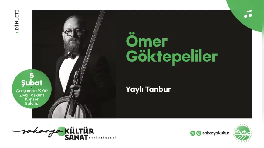 Ömer Göktepeliler, Ziya Taşkent Konser Salonu'nda Yaylı Tanbur Resitali Sunacak