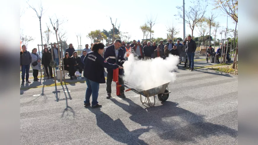 Manavgat ve Kemer’de Yangın Söndürme Tatbikatı Gerçekleştirildi