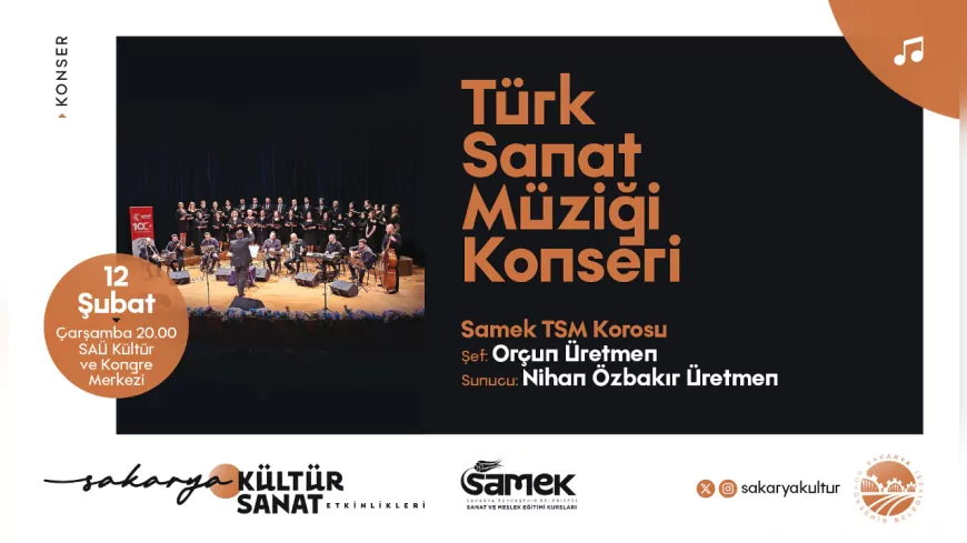 SAMEK Türk Sanat Müziği Korosu Müzikseverlerle Buluşacak