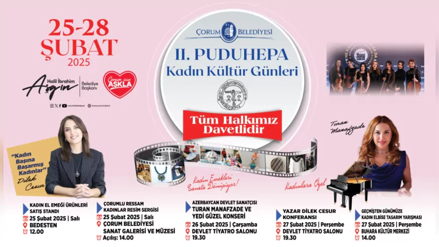 Çorum’da “Puduhepa Kadın Kültür Günleri” Başlıyor