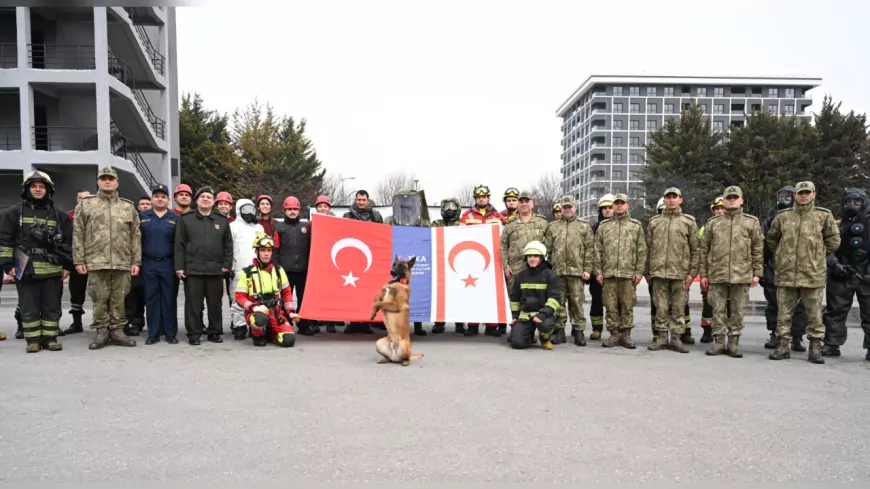 Konya İtfaiyesi’nden Kuzey Kıbrıslı İtfaiyecilere Eğitim ve Tatbikat