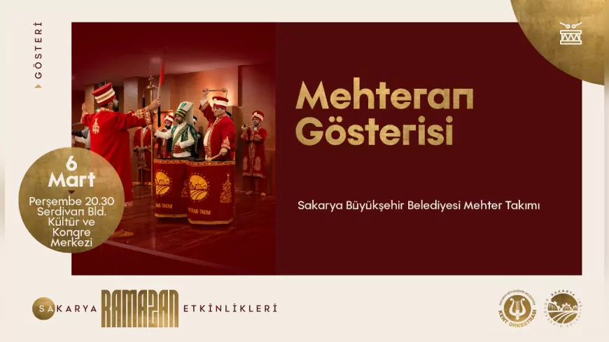 Büyükşehir Belediyesi Ramazan Coşkusunu Mehteranla Yaşatıyor: Serdivan’da Konser