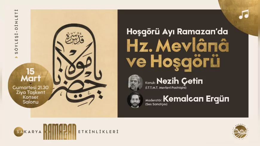 Ziya Taşkent’te “Hz. Mevlâna ve Hoşgörü” Söyleşisi