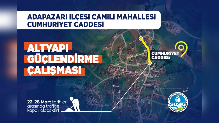 SASKİ, Camili Mahallesi’nde Trafik Kısıtlaması Uyguluyor